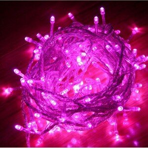 140 LED karácsonyfa izzó 10.4 m - Rózsaszín