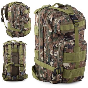 Military hátizsák, párnázott hátrésszel, 30 L - Fekete