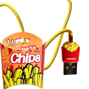 Chips dizájnos töltőkábel, 1 m - Micro USB