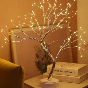 LED-es asztali dekorációs bonsai fa - Meleg - fehér