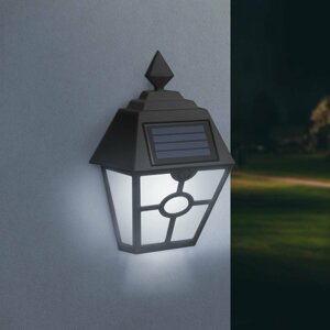 LED-es szolár fali lámpa - Fekete