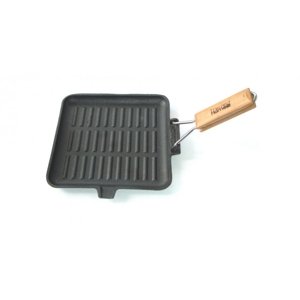 Öntöttvas grill serpenyő 24cm szögletes