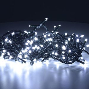 180 LED-es karácsonyfa izzó, különböző színekben - fehér