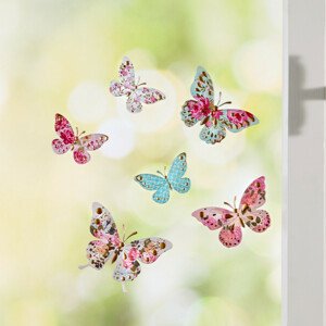 6 db 3D-s ablakkép Pillangók