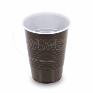 WIMEX s.r.o. Kávés pohár (PP) barna/fehér Ø70mm 180ml [15 db]