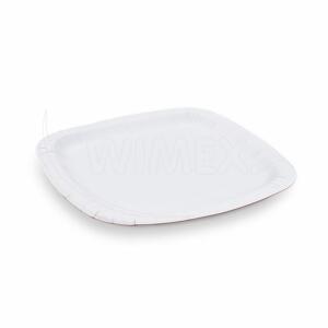 WIMEX s.r.o. Fehér négyzet alakú papír tányér 24 x 24 cm [100 db]