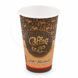 WIMEX s.r.o. Papír pohár "Coffee to go" Ø90mm 510ml `XL: 0,4L/16oz` [50 db]