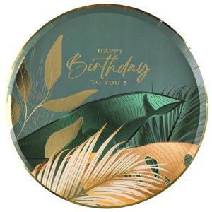 Santex Papír tányérok - Birthday Jungle 22,5 cm