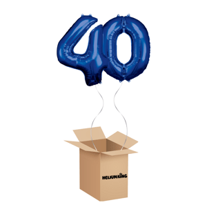 HeliumKing Lufi box - 40 -es születésnapi szám kék 86 cm