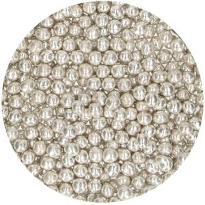 Funcakes Fényes ezüst cukor golyócskák Soft Pearls 55 g