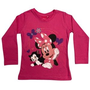 Setino Hosszú újjú lányos trikó - Minnie Mouse sötét rózsaszín Méret - gyermek: 128